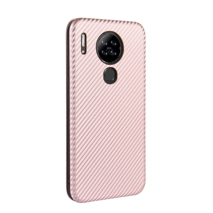 For Blackview A80 Carbon Fiber Texture Horizontal Flip TPU + PC + PU Leather Case with Card Slot(Pink) - More Brand by PMC TechLife | Online Shopping South Africa | PMC TechLife | Buy Now Pay Later Mobicred