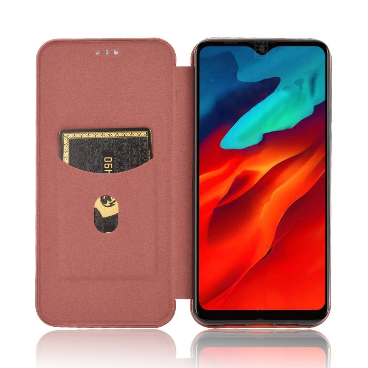 For Blackview A80 Pro Carbon Fiber Texture Horizontal Flip TPU + PC + PU Leather Case with Card Slot(Brown) - More Brand by PMC TechLife | Online Shopping South Africa | PMC TechLife | Buy Now Pay Later Mobicred