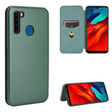 For Blackview A80 Pro Carbon Fiber Texture Horizontal Flip TPU + PC + PU Leather Case with Card Slot(Green) - More Brand by PMC TechLife | Online Shopping South Africa | PMC TechLife | Buy Now Pay Later Mobicred