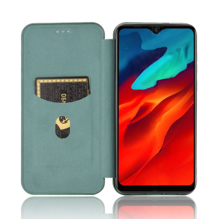 For Blackview A80 Pro Carbon Fiber Texture Horizontal Flip TPU + PC + PU Leather Case with Card Slot(Green) - More Brand by PMC TechLife | Online Shopping South Africa | PMC TechLife | Buy Now Pay Later Mobicred