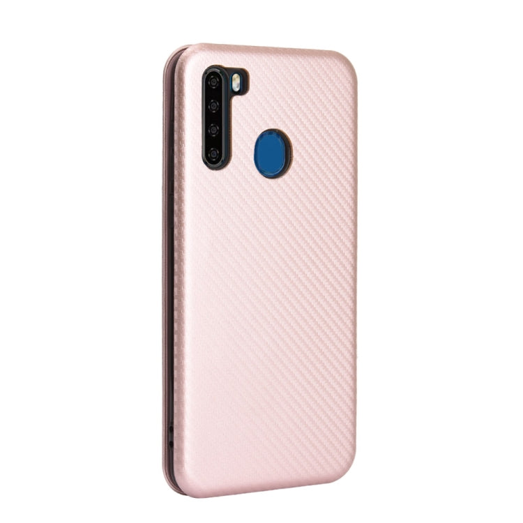 For Blackview A80 Pro Carbon Fiber Texture Horizontal Flip TPU + PC + PU Leather Case with Card Slot(Pink) - More Brand by PMC TechLife | Online Shopping South Africa | PMC TechLife | Buy Now Pay Later Mobicred