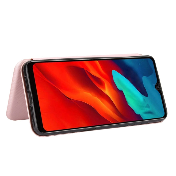For Blackview A80 Pro Carbon Fiber Texture Horizontal Flip TPU + PC + PU Leather Case with Card Slot(Pink) - More Brand by PMC TechLife | Online Shopping South Africa | PMC TechLife | Buy Now Pay Later Mobicred