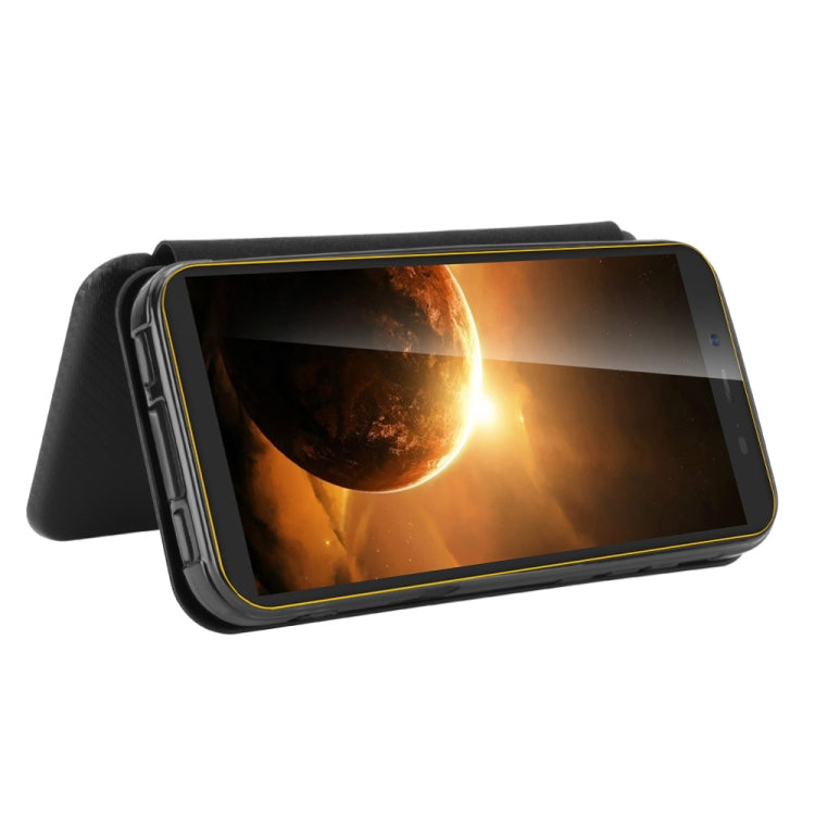 For Blackview BV5500 / BV5500 Pro / BV5500 Plus Carbon Fiber Texture Horizontal Flip TPU + PC + PU Leather Case with Card Slot(Black) - More Brand by PMC TechLife | Online Shopping South Africa | PMC TechLife | Buy Now Pay Later Mobicred