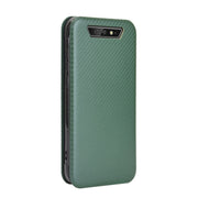 For Blackview BV5500 / BV5500 Pro / BV5500 Plus Carbon Fiber Texture Horizontal Flip TPU + PC + PU Leather Case with Card Slot(Green)