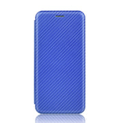 For Blackview BV5500 / BV5500 Pro / BV5500 Plus Carbon Fiber Texture Horizontal Flip TPU + PC + PU Leather Case with Card Slot(Blue)