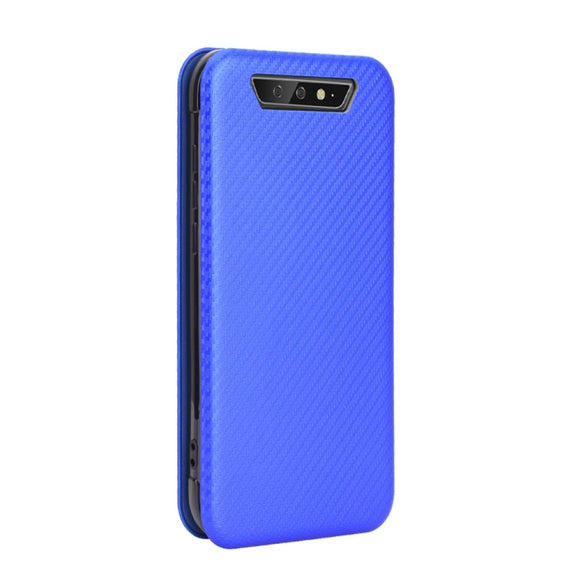 For Blackview BV5500 / BV5500 Pro / BV5500 Plus Carbon Fiber Texture Horizontal Flip TPU + PC + PU Leather Case with Card Slot(Blue)
