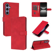 For Samsung Galaxy S25 5G AZNS Skin Feel Calf Texture Flip Leather Phone Case(Red)