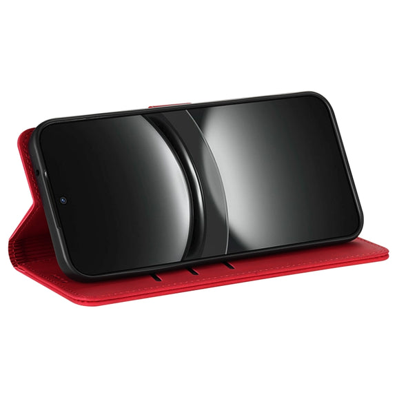 For Samsung Galaxy S25 5G AZNS Skin Feel Calf Texture Flip Leather Phone Case(Red)