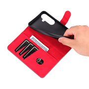 For Samsung Galaxy S25 5G AZNS Skin Feel Calf Texture Flip Leather Phone Case(Red)