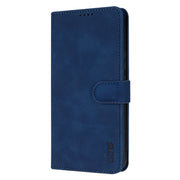 For Samsung Galaxy S25+ 5G AZNS Skin Feel Calf Texture Flip Leather Phone Case(Blue)