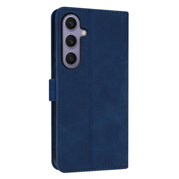 For Samsung Galaxy S25+ 5G AZNS Skin Feel Calf Texture Flip Leather Phone Case(Blue)