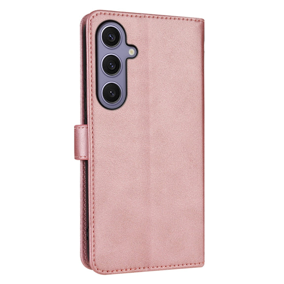 For Samsung Galaxy S25+ 5G AZNS Skin Feel Calf Texture Flip Leather Phone Case(Rose Gold)