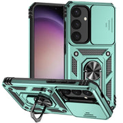 For Samsung Galaxy S25 5G Sliding Camshield Holder Phone Case(Green)
