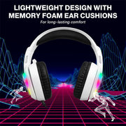 KOTION EACH G4100 Head-mounted Stereo Gaming Earphone with Mic, Black White, Length: About 2.1m