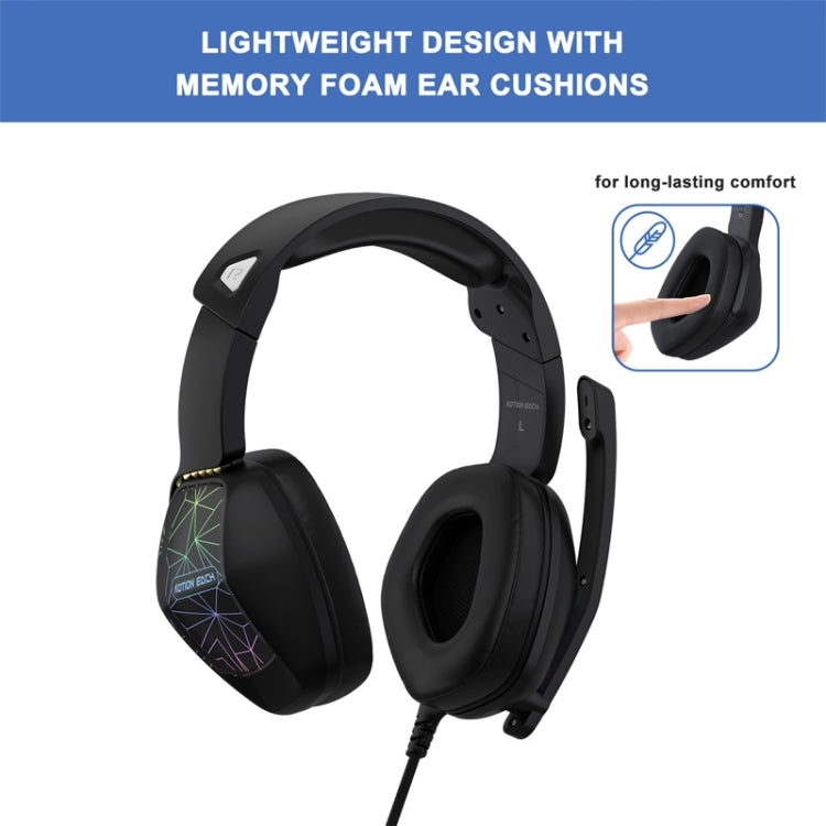 KOTION EACH G6000 On-Ear Gaming Headset with Mic, Length: About 2.1m(Black) - Multimedia Headset by KOTION EACH | Online Shopping South Africa | PMC TechLife | Buy Now Pay Later Mobicred