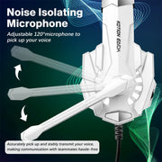 KOTION EACH G9000 Pro On-Ear Gaming Headset with Mic, Cable Length: About 2.1m(Black White)
