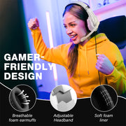 KOTION EACH G9000 Pro On-Ear Gaming Headset with Mic, Cable Length: About 2.1m(Black White)