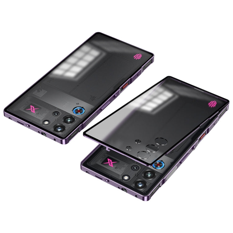 For ZTE nubia Red Magic 10 Pro / 10 Pro+ Snap Buckle Metal Frame Frosted Phone Case(Dark Purple) - ZTE Cases by PMC TechLife | Online Shopping South Africa | PMC TechLife | Buy Now Pay Later Mobicred