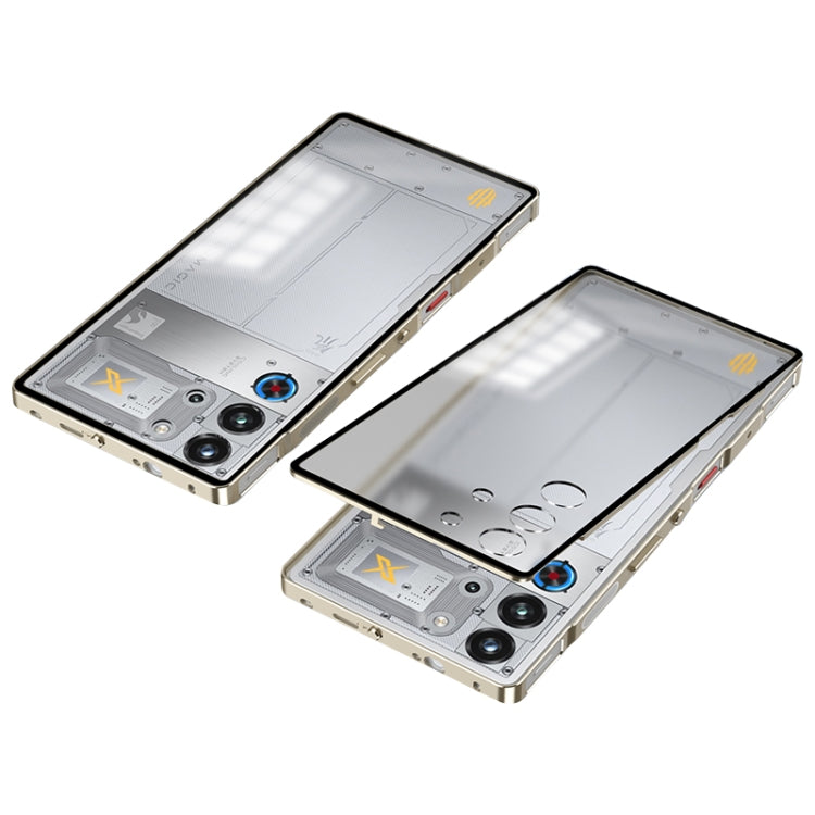 For ZTE nubia Red Magic 10 Pro / 10 Pro+ Snap Buckle Metal Frame Frosted Phone Case(Gold) - ZTE Cases by PMC TechLife | Online Shopping South Africa | PMC TechLife | Buy Now Pay Later Mobicred