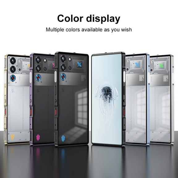 For ZTE nubia Red Magic 10 Pro / 10 Pro+ Snap Buckle Metal Frame Frosted Phone Case(Silver)