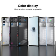 For ZTE nubia Red Magic 10 Pro / 10 Pro+ Snap Buckle Metal Frame Frosted Phone Case(Gold)