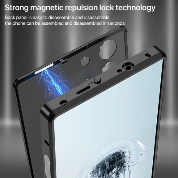 For ZTE nubia Red Magic 10 Pro / 10 Pro+ Snap Buckle Metal Frame Frosted Phone Case(Silver)