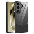 For Samsung Galaxy S25+ 5G Litchi Texture TPU Hybrid Acrylic Phone Case(Black) - Galaxy S25+ 5G Cases by PMC Jewellery | Online Shopping South Africa | PMC Jewellery | Buy Now Pay Later Mobicred