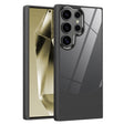 For Samsung Galaxy S25 Ultra 5G Litchi Texture TPU Hybrid Acrylic Phone Case(Black) - Galaxy S25 Ultra 5G Cases by PMC TechLife | Online Shopping South Africa | PMC TechLife | Buy Now Pay Later Mobicred