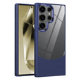 For Samsung Galaxy S25 Ultra 5G Litchi Texture TPU Hybrid Acrylic Phone Case(Blue) - Galaxy S25 Ultra 5G Cases by PMC TechLife | Online Shopping South Africa | PMC TechLife | Buy Now Pay Later Mobicred