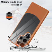 For Samsung Galaxy S25 Ultra 5G Litchi Texture TPU Hybrid Acrylic Phone Case(Black)