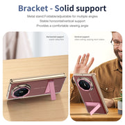 For Huawei Mate XT Ultimate Ice-Cold Holder PC Hybrid TPU Phone Case(Pink)