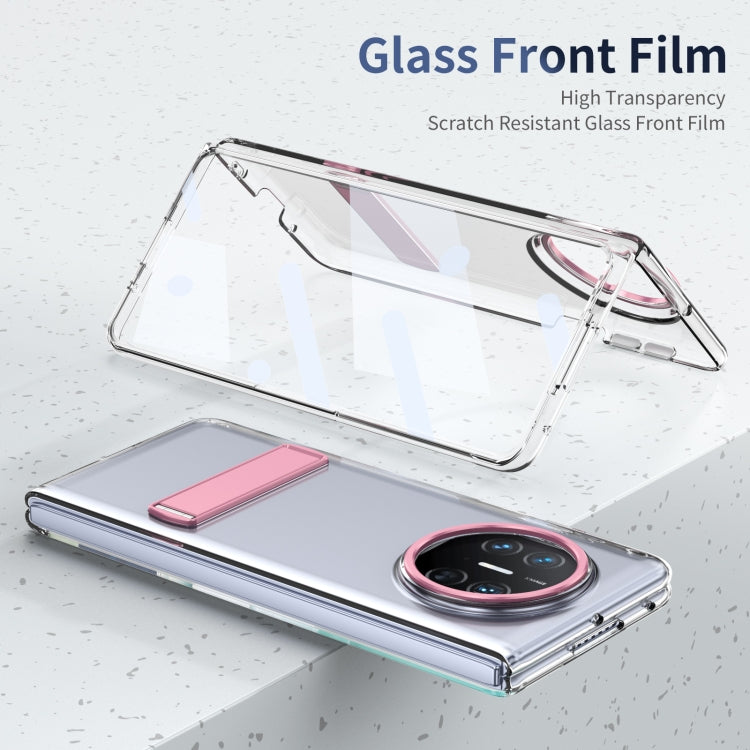 For Huawei Mate X3 Ice-Cold Holder PC Hybrid TPU Phone Case(Pink)