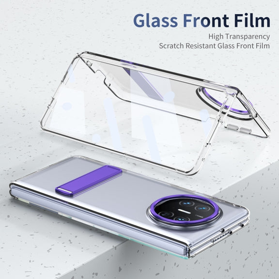 For Huawei Mate X3 Ice-Cold Holder PC Hybrid TPU Phone Case(Purple)