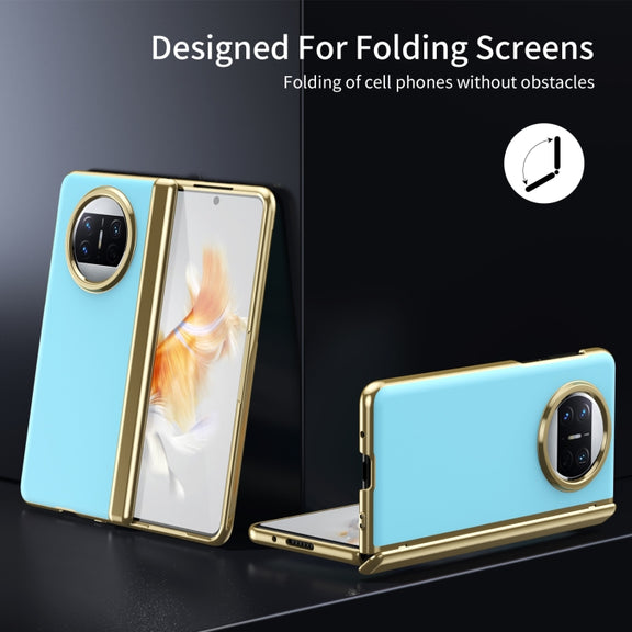 For Huawei Mate X3 Integrated AG Frosted Vacuum Plating Phone Case(Ice Blue)