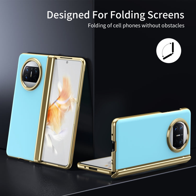 For Huawei Mate X3 Integrated AG Frosted Vacuum Plating Phone Case(Ice Blue)