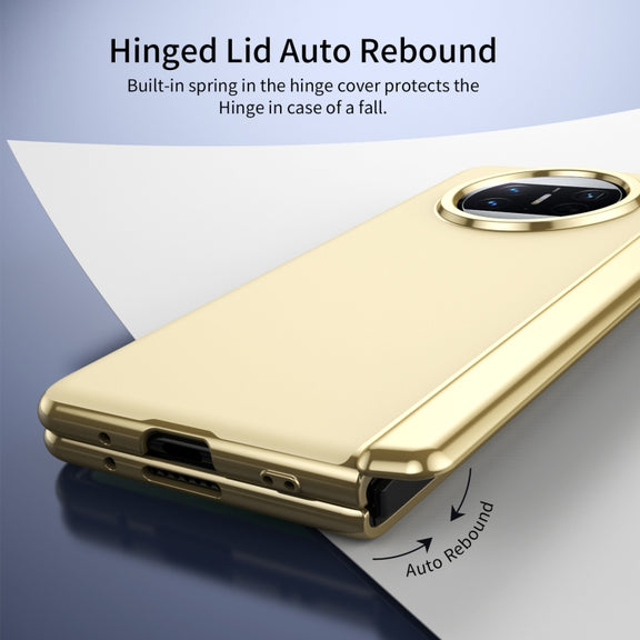 For Huawei Mate X3 Integrated AG Frosted Vacuum Plating Phone Case(Gold)