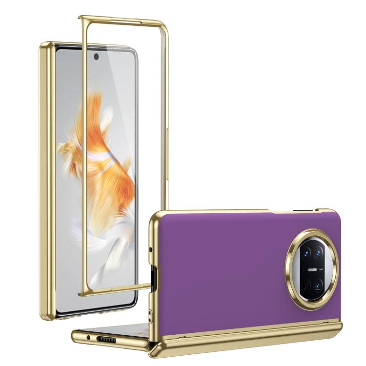 For Huawei Mate X3 Integrated AG Frosted Vacuum Plating Phone Case(Purple) - Huawei Cases by PMC TechLife | Online Shopping South Africa | PMC TechLife | Buy Now Pay Later Mobicred
