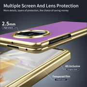 For Huawei Mate X3 Integrated AG Frosted Vacuum Plating Phone Case(Purple)