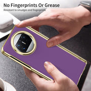 For Huawei Mate X3 Integrated AG Frosted Vacuum Plating Phone Case(Purple)