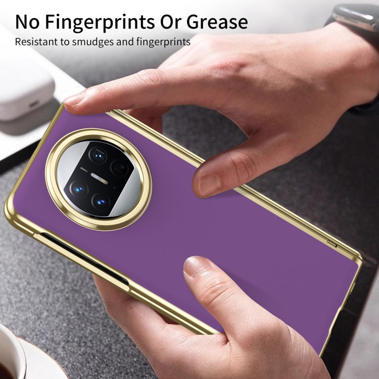 For Huawei Mate X3 Integrated AG Frosted Vacuum Plating Phone Case(Purple)