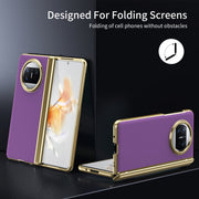 For Huawei Mate X3 Integrated AG Frosted Vacuum Plating Phone Case(Purple)