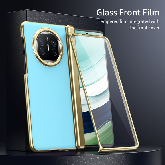 For Huawei Mate X5 Integrated AG Frosted Vacuum Plating Phone Case(Ice Blue)