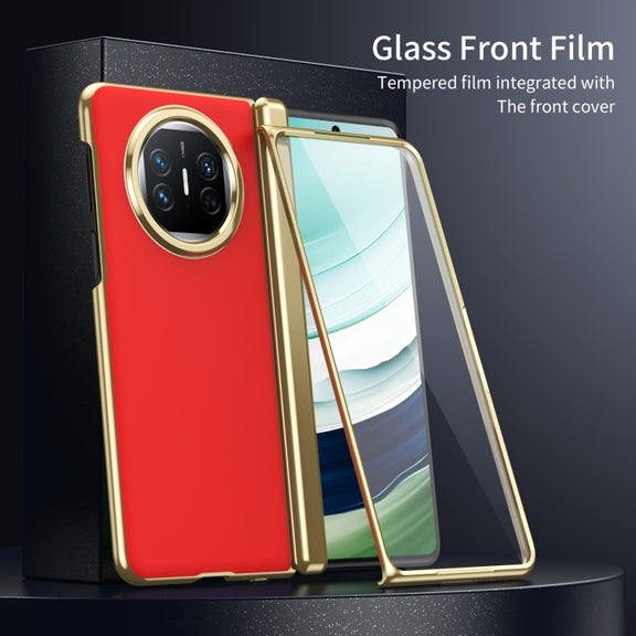 For Huawei Mate X5 Integrated AG Frosted Vacuum Plating Phone Case(Red)