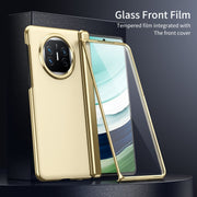 For Huawei Mate X5 Integrated AG Frosted Vacuum Plating Phone Case(Gold)