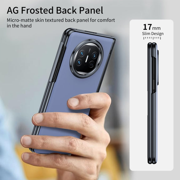 For Huawei Mate X5 Integrated AG Frosted Vacuum Plating Phone Case(Blue)