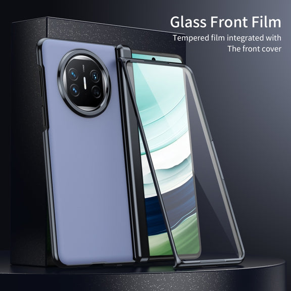 For Huawei Mate X5 Integrated AG Frosted Vacuum Plating Phone Case(Blue)