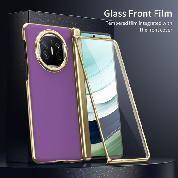 For Huawei Mate X5 Integrated AG Frosted Vacuum Plating Phone Case(Purple)