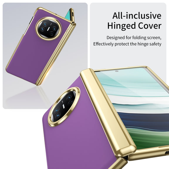 For Huawei Mate X5 Integrated AG Frosted Vacuum Plating Phone Case(Purple)