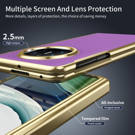 For Huawei Mate X5 Integrated AG Frosted Vacuum Plating Phone Case(Purple)