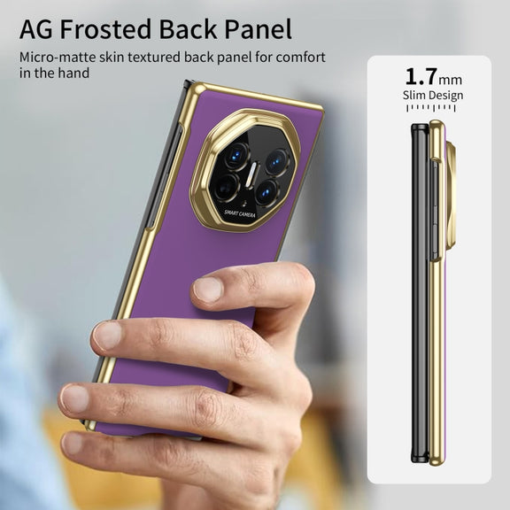 For Huawei Mate XT Ultimate Design Integrated AG Frosted Vacuum Plating Phone Case(Purple)